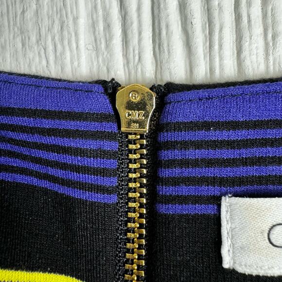 Calvin Klein Women's Stripes Shift Dress Blue Yellow Black Size 8 Above Knee - Picture 8 of 11